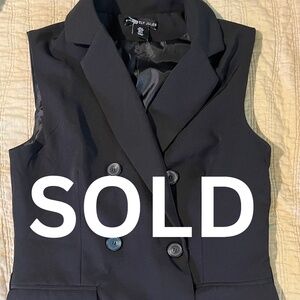 Sincerly Jules Vest Dress Size S Black